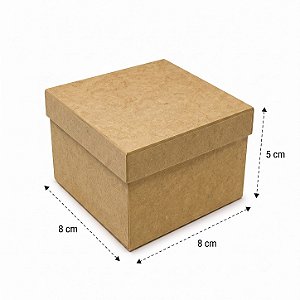 Caixa MDF Cru com Tampa - Organize com Estilo -8X8X5