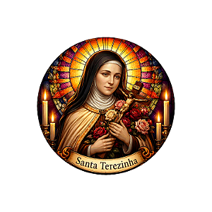 MANDALA SANTA TEREZINHA- Arte Estilo Vitral