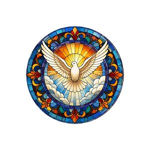 MANDALA -DIVINO ESPIRITO SANTO- ESTILO VITRAL