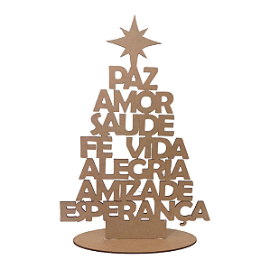 Árvore de Natal MDF com Dizeres