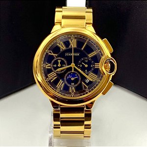Relógio Executivo Luxo Masculino Modelo SKU CART500 - Cartier Moon Phase Cronograph