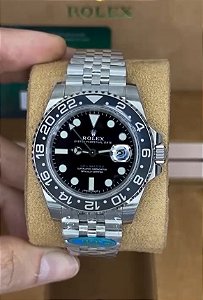 Relógio Executivo Luxo Masculino Modelo SKU RLX1220 - Rlx GMT Master