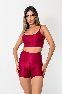 Conjunto Shorts Glow Vinho