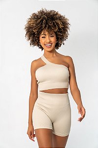 Conjunto Shorts Stilo Bege