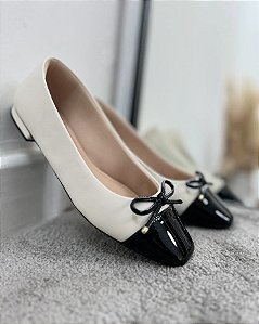 Sapatilha Feminina Bico Redondo e Fino Casual Confortável rasteira feminino verniz rasteirinha