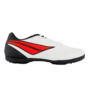 Chuteira Penalty Society Garra Y-1 Masculina Branco Laranja Preto