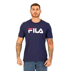 Camisa Fila Letter Premium III Masculina Marinho Branco Vermelho