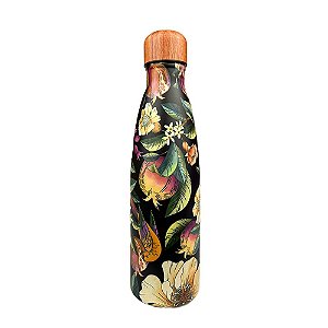 Garrafa Farm Glub 500ML Romance Preto Florido