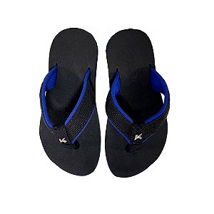 Chinelo Kenner Kivah Cushy Infantil Preto Azul