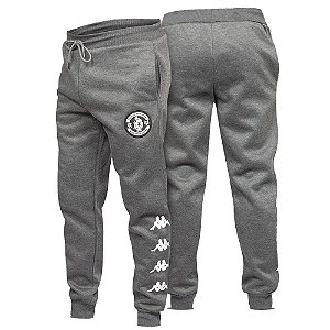 Calça Moletom Kappa Vasco da Gama 23/24 Masculina Cinza