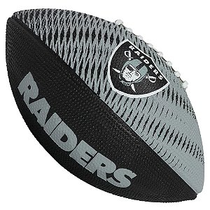 Bola Oficial Wilson Futebol Americano Raiders Super Grip Cinza Preto