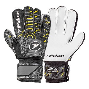 Luva Poker Goleiro Training Wave Infantil Preto Amarelo