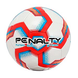 Bola Penalty Futsal Storm XXIII Unissex Branco Vermelho Azul