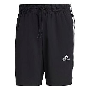 Bermuda Adidas Essentials Chelsea 3-Stripes Masculina Preto Branco