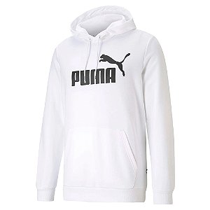 Casaco Puma Essentials Big Logo Masculino Branco Preto