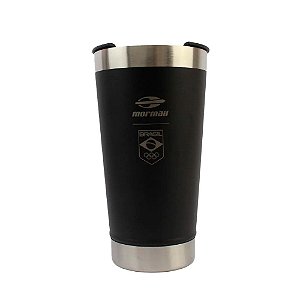 Copo Térmico Mormaii 510ml Time Brasil Olimpíadas Preto Prata