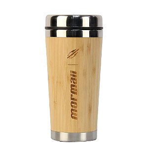 Copo Térmico Mormaii 400ml Bambu Prata