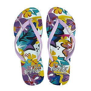 Chinelo Coca Cola Loire 24/25 CC4403 Feminino Turquesa Lilás