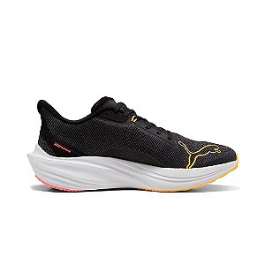 Tênis Puma Darter Pro Masculino Preto Amarelo Coral