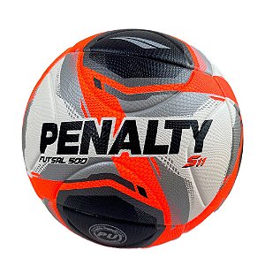 Bola Penalty Futsal 500 S11 R2 XXV Branco Preto Coral