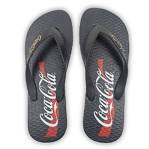 Chinelo Coca-Cola Spencer CC3691 Masculino Preto Preto