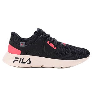 Tênis Fila Iconic Feminino Preto Rosa