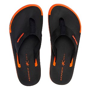Chinelo Kenner Kick.S Arrow Masculino Preto Laranja