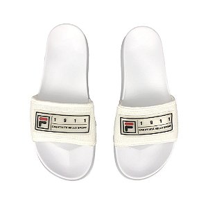 Chinelo Slide Fila Drifter Mesh Feminino Branco
