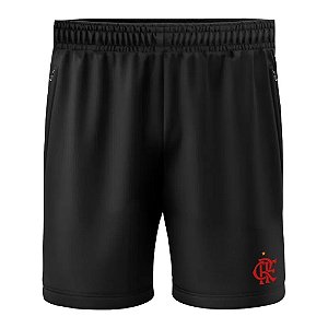 Bermuda Braziline Flamengo Scatty Preto Vermelho
