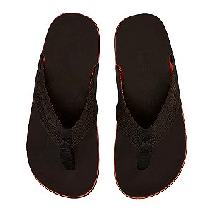 Chinelo Kenner NK6 Ampass Masculino Preto Laranja