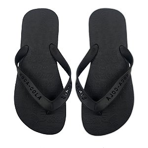 Chinelo Coca-Cola Leak CC3893 Masculino Preto Preto