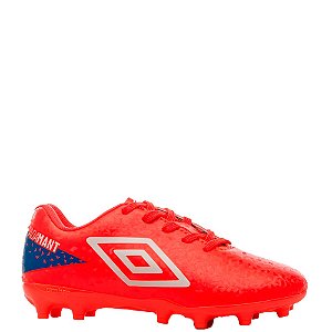 Chuteira Umbro Adamant Campo Infantil Coral Azul