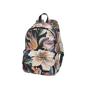 Mochila Xodo Romance Em Flor Marrom Farm