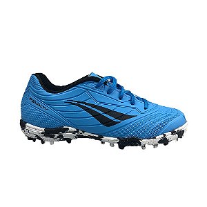 Chuteira Penalty Society Matis XXII Infantil Azul Branco