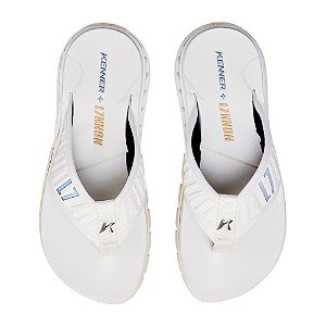 Chinelo Kenner Rakka Full Force L7nnon Unissex Branco Dourado