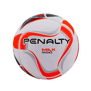 Bola Penalty Futsal Max 500 Termotec Unissex Branco Preto Laranja