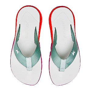 Chinelo Kenner Rakka Feminino Branco Pink Laranja