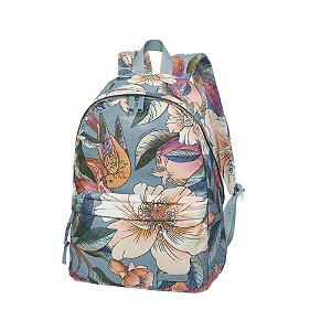 Mochila Farm Xodo Romance Em Flor Azul Farm