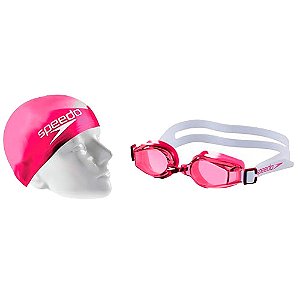 Kit Natação Speedo Swin Infantil Rosa