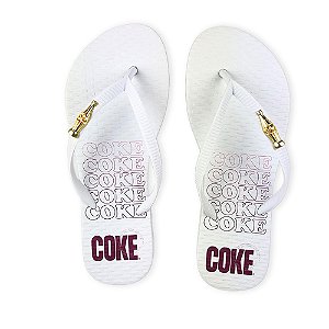 Chinelo Coca Cola Gradient Coke 23/24 Feminino Branco Branco