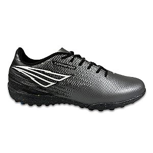 Chuteira Penalty Society Tornado Masculino Chumbo Preto Branco