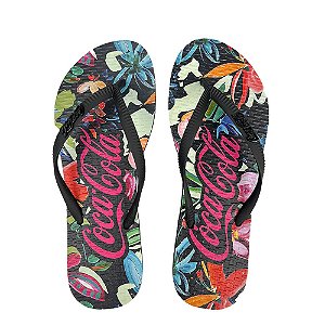 Chinelo Coca Cola Bahai 24/25 CC4402 Feminino Preto Preto