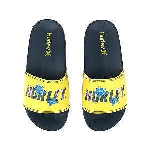 CHINELO HURLEY SLIDE FEM FASTLANE 2 MARINHO/AMARELO