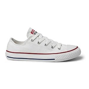Tênis Converse All Star Chuck Taylor Infantil Branco Vermelho