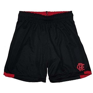 Bermuda Braziline Flamengo Loot Infantil Preto Vermelho