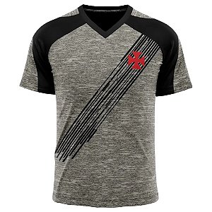 Camisa Braziline Vasco da Gama Motion Infantil Cinza Preto