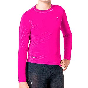 Camisa Poker Fator De Proteção UV 50+ Infantil Rosa