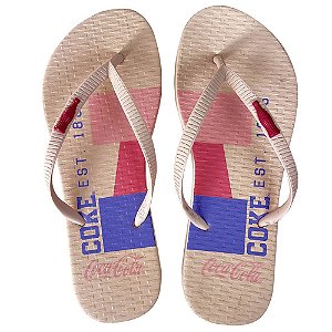 Chinelo Coca Cola Block Color 24/25 CC4475 Feminino Rose Claro