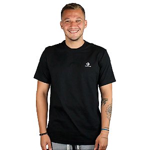 Camisa Converse Go-To Embroidered Star Masculina Preto Branco