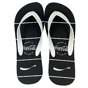 Chinelo Coca Cola Flam 24/25 CC4534 Masculino Preto Branco